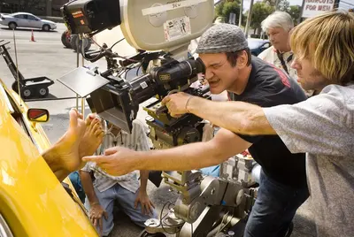 Tarantino Filming Feet On Set