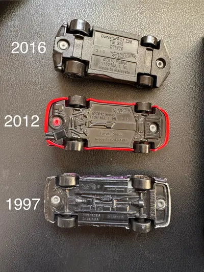 Hot Wheels Bottom Detail Evolution Over Years