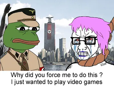Pepe Nazi Forces Crying Soyjak