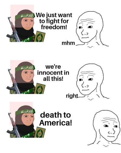Wojak Skeptical of Fighter's True Motives