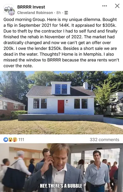 House Flipper Loses Money in Bubble